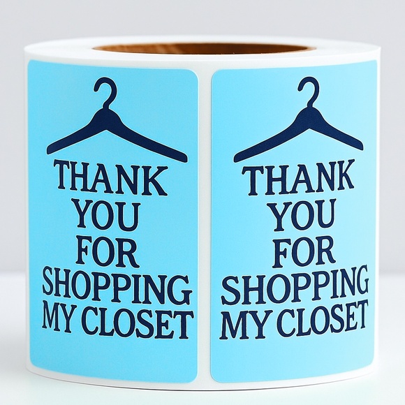 Poshmark Packaging Stickers – Thank You Closet Labels 2x1 inch, 100 pcs - Picture 3 of 6